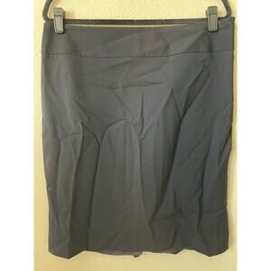 Banana Republic Navy Blue Side Zipper Lined Classic Women's Skirt Size 14